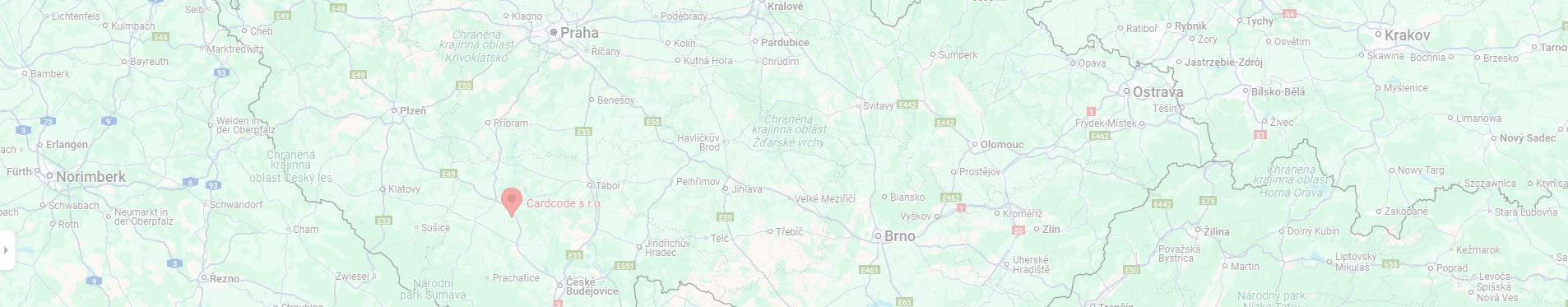 Mapa CARDCODE Písek - Salátová 142, 397 01
